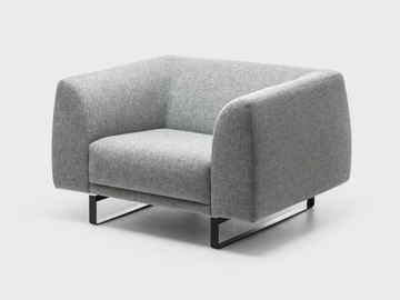 TAILOR - Sled base fabric armchair by La Cividina - view 2